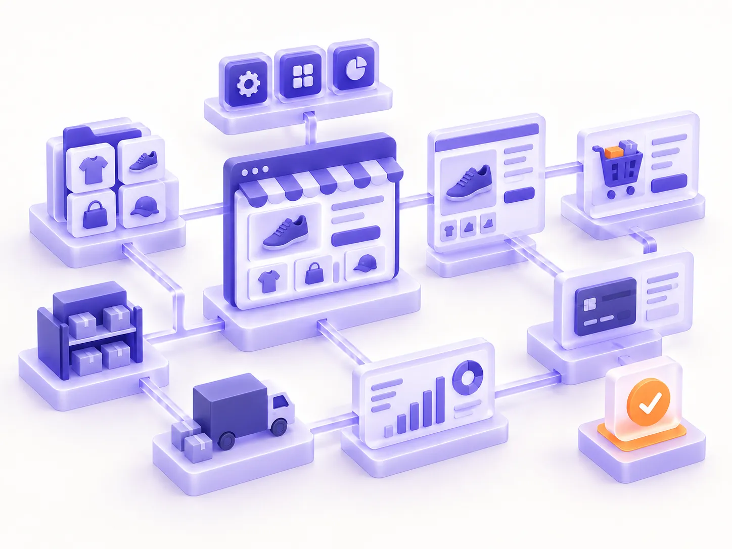 Ürün kataloğu, vitrin, ödeme, kargo, stok ve analitiğin tek yönetilen Shopify mağazasında birleşmesi